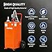 Fuel Transfer Tank with Pump, 45 Gallon Fuel Caddy, Gas Storage Tank, Gasoline Diesel Fuel Tank for Cars, Lawn Mowers, ATVs, Boats, More, Orange