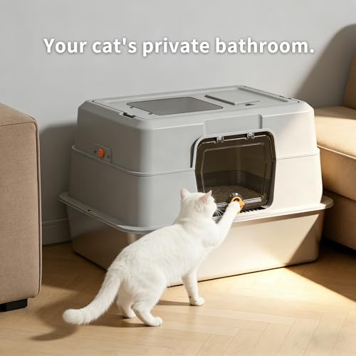 Arenero Cerrado Blanco para Gato miniatura 6