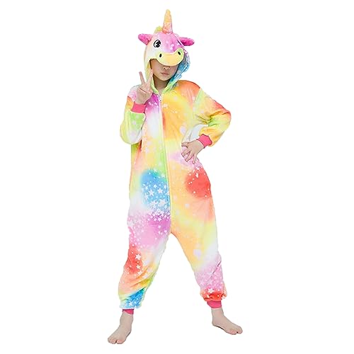 WDRHC Ensemble de Pyjama Licorne Grenouillère Animaux Romper Pajamas Kigurumi Onesie Cosplay Animal Combinaison Costume Vêtement de Nuit en Flanelles Soirée...