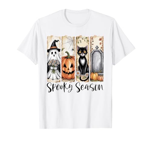 Gruselige jahreszeit halloween trick or treat halloween vibes t-shirt