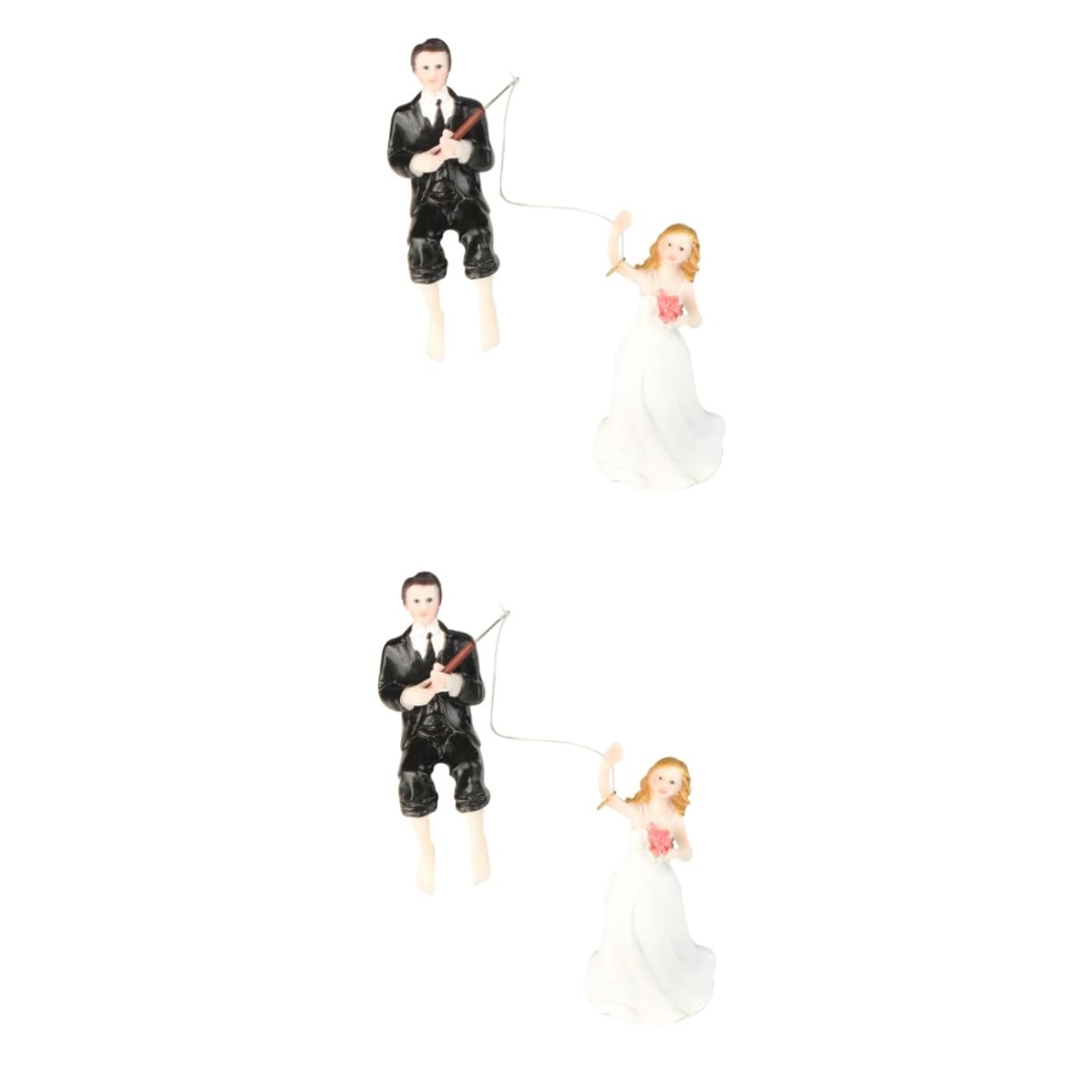 Zerodeko 2stücke Romantische Hochzeitskuchenfigur Braut Und Bräutigam Resin Cake Topper Für Hochzeitsfeiern Und Anlässe Detailreiche Darstellung Mit Funkelnden Strasssteinen