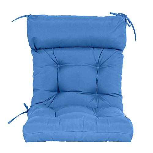 Qilloway Indoor/Outdoor High Back Chair Cushion,Spring/Summer Seasonal Replacement Cushions.(Marine Blue) #TOP2