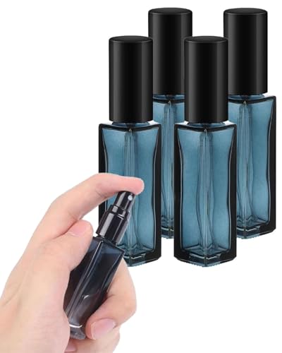 ZAMXHUG Flacon de Parfum Vide en Verre - 5 pcs Vaporisateur Parfum Vide Rechargeable Bleu Dégradé 10ml,Bouteille Vaporisateur de Parfum, Portable Petits Flacons de Parfums avec Spray Délicat
