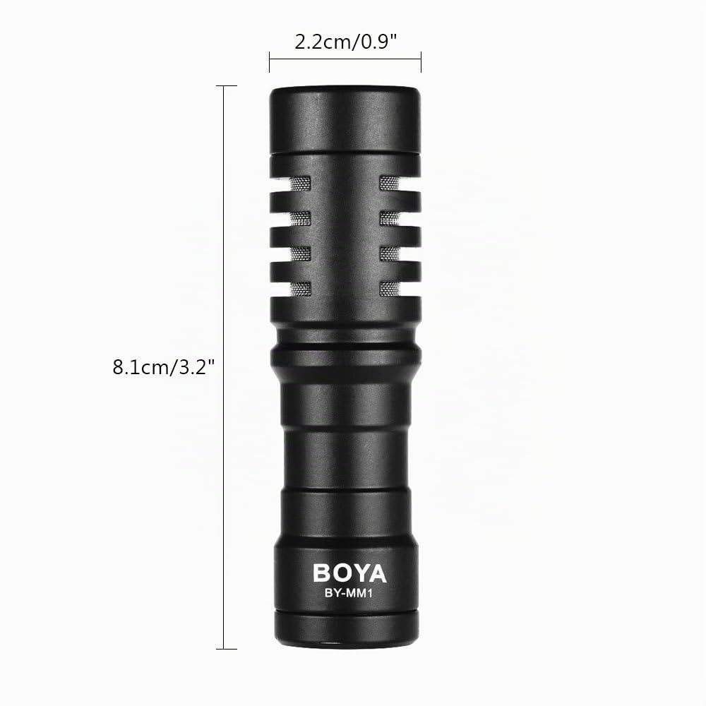 BOYA Video Microphone Youtube Vlogging Facebook Livestream Enregistrement Mic Shotgun Mic pour iPhone HuaWei Smartphone DJI Osmo Mobile 2, pour ZHIYUN Smooth Q Smooth 4 Feiyu Vimble Canon Sony DSLR