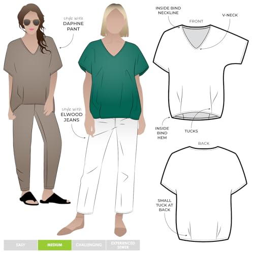 Style Arc Sewing Pattern - Daphne Woven Top (Sizes 04-16)