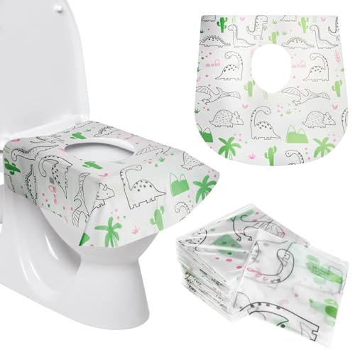 QWORK® 20 Piezas Protector de Inodoro Desechable - Antideslizante y Impermeable para Niños y Adultos