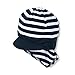 Produktbild Sterntaler - Jungen Baby Sommermütze mit Schirm und Nackenschutz, Piratentuch, UV-Schutz 50+, dunkelblau weiß - 1501920, Größe 45