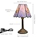 wecrejoni Tiffany Lamp Stained Glass lamp Small Bedside Table Lamps for Living Room Bedroom Dorm Kitchen Home Decor Festival Birthday Gift,Pink Blue Moon