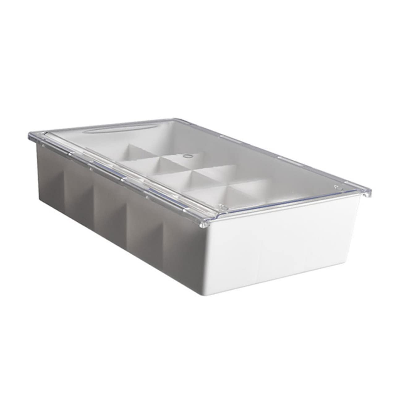 Hemobllo Scatola Organizer in PP con Coperchio Biancheria Intima per Contenitore da 15 Scomparti Multi Griglie per Calze e Indumenti per Casa
