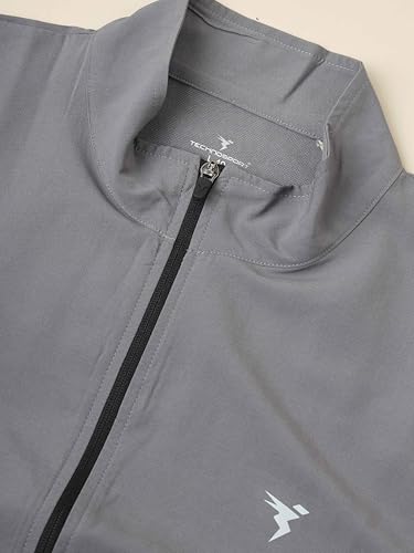 Image of TECHNOSPORT Men's Solid Polyester Techno Lite Jacket With SPF50+ And Microbial Properties