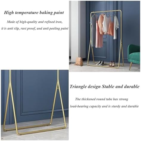 Heavy Duty Gold Clothing Rack - Sturdy Garment Display Stand for Retail, Weddings & Events, Perfect for Long Dresses, Formal Attire & Outfits, Elegant Clothes Organizer