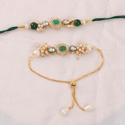 Image of Chocozone Rakhi for Brother & Bhabhi Rakhi Lumba Set for Bhai Bhabhi Rakhi Gifts for Bhai with Roli Chawal & Card Rakshabandhan Gifts for Brother