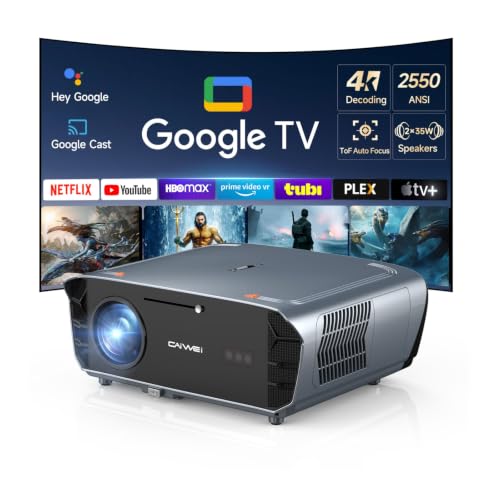 Image of 2550 ANSI High Lumens Projector 4K UHD Smart Google TV for Indoor/Outdoor