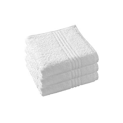 De Witte Lietaer 195306 Luxus-Handtücher Hotel-Qualität, Baumwolle, 50 x 100 cm, 3er-Set, Weiß