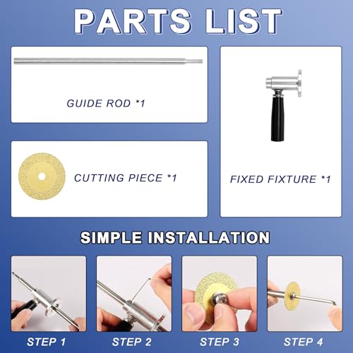 Image of Inside Pvc Pipe Cutter with Diamond Grit Cutting Wheel and Handle, Fit for 1-1 /2 Inch to 8 Inch PVC Pipe,7 Inch Adjustable Cutting Depth, 1 /4in Hex Shank Fit for Impact Drivers and Drills