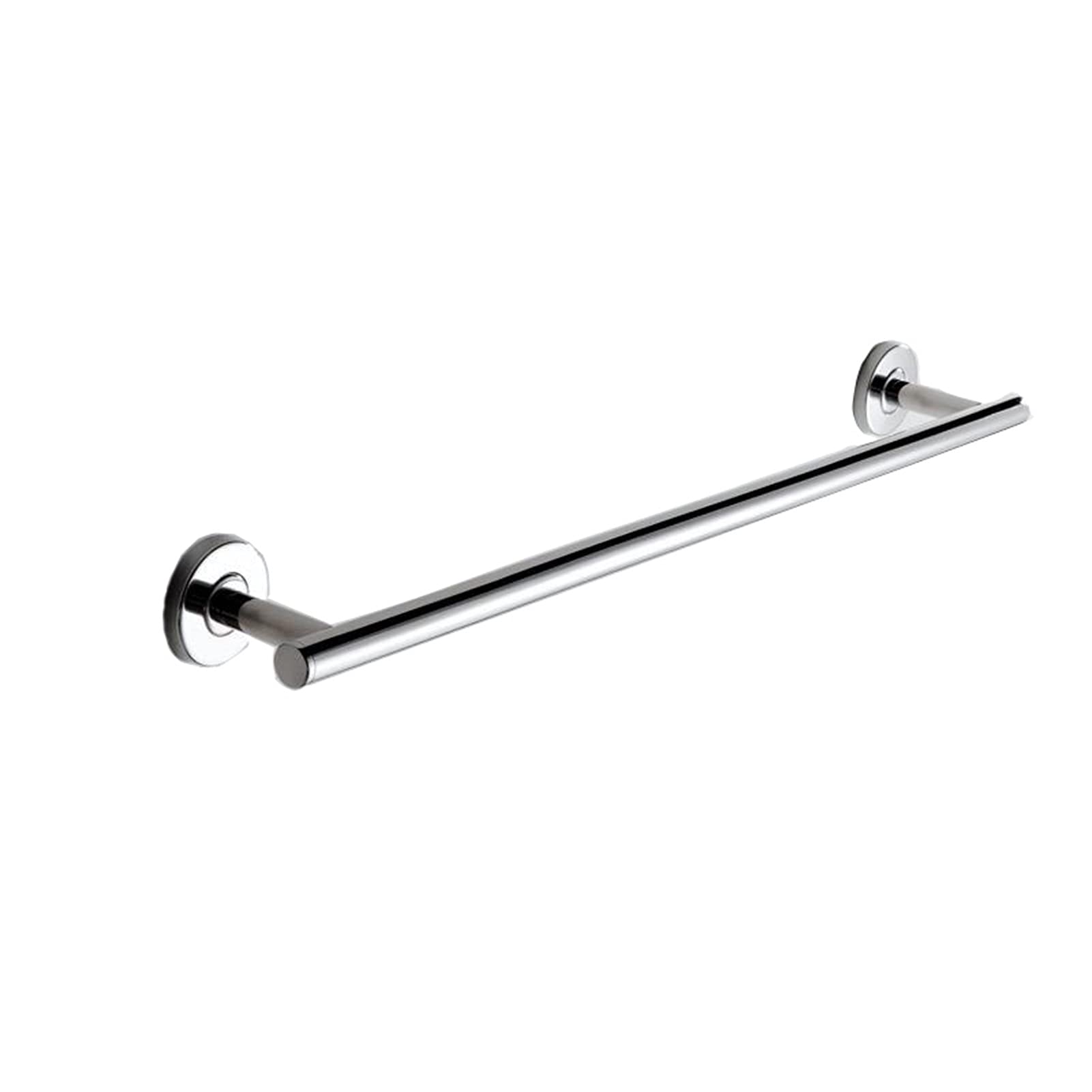 LMYSXAOZ Wall Mounted Round Base Single Towel Hanger Rod, Stainless Steel Rack for Bathroom Hardware and Kitchen, Polished Silver Finish, 60cm/23.6inch