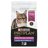 Purina Pro Plan Sensitive Skin and Stomach Cat Food, Lamb and Rice Formula - 7 lb. Bag
