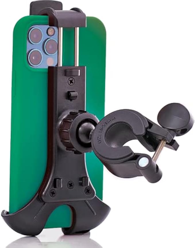 New 2023 Bicycle & Motorcycle Phone Mount - The Most Secure One-Handed Bike Phone Holder for iPhone, Samsung or Any Smartphone. Stress-Resistant and Highly Adjustable. +100 to Safeness & Comfort