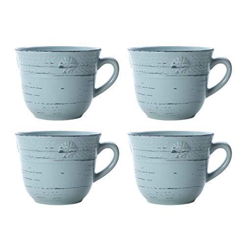 Image of Pfaltzgraff Trellis Coastal 16-Piece Dinnerware Set, teal