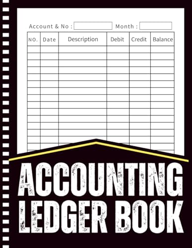 Accounting Ledger Book: Simple Monthly Account Bookkeeping for Small Business or Home, Bookkeeping Record Book, 120 pages. image 2