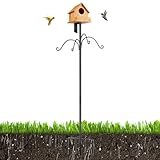 Vogelfutterstange, höhenverstellbar, für den Außenbereich, 190 cm, Kolibri-Fütterung für...