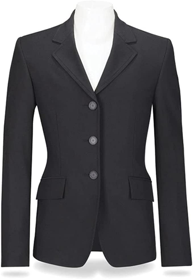 R.J. Classics Girls' Skylar JR Show Coat with 37.5, Color: Black, Size: 14