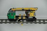 Lego 9V + RC Eisenbahn TRAIN 7898 Waggon Kranwaggon CITY WAGON CAR