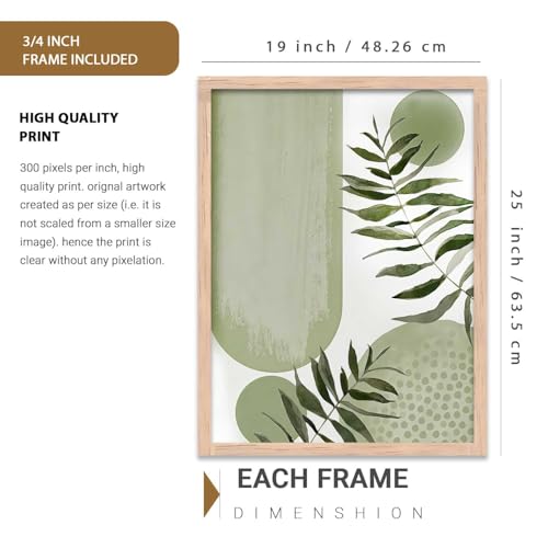Image of kotart Painting Boho Wall Art Home Decoration Paintings With Frame For Living Room Bed Room Hotel Wall Decor Digital Reprint Set of 3 (19X25 inch)