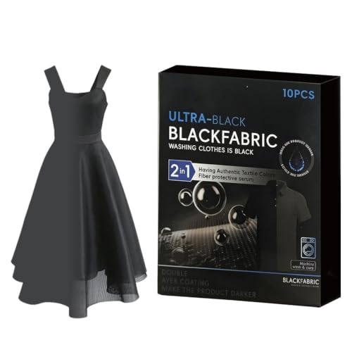 Genérico Reparador De Color Negro Para Prendas, 10 Tabletas Para Lavado, 12,5x15,5x3cm, Aporta Intenso A Tejidos Desgastados, Ideal Para Vaqueros, Sudaderas, Ropa De Cama Negra