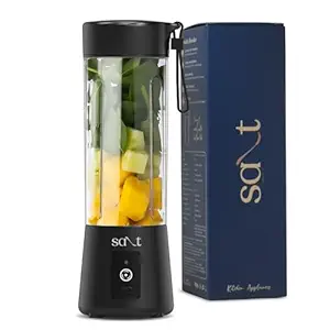 Salt PureBlend Classic Portable Blender for Smoothies, Protein Shakes, Crushing Ice | 2000 mAh Battery, USB-C Port | 150W Motor | 400ml (Black)