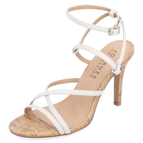 Journee Women's Fylissa Sandals Off White, 7.5