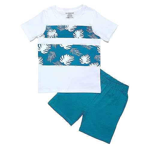 Image of Be Awara Kids Printed Half Sleeves T-shirt & Shorts Clothing Sets, 100% Cotton Soft Unisex Cord Set, Comfortable Wear for Kids With Cool Prints, Everyday Casual Wear for Boys & Girls