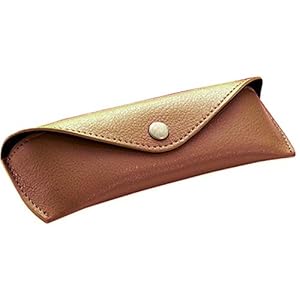 ALASSIO – étui à Lunettes en Cuir véritable, Petit, env. 16 x 5,5 x 3 cm Sac Organiseur Marron 16 cm