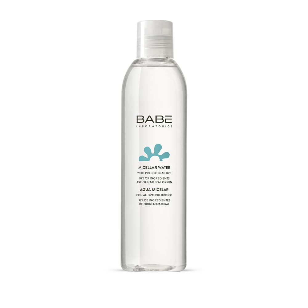 Laboratorios Babé - Agua Micelar 250 ml, Ingredientes de Origen Natural, Para Todo Tipo de Pieles, Piel Sensible, Unisex, Uso Diario, Elimina la Suciedad, Hidratante, Calmante, Desmaquillante