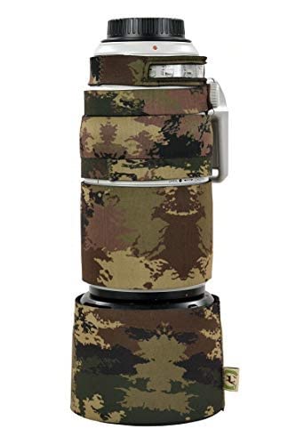 CAMOCOAT Lens Cover for Canon EF 100-400mm F4.5-5.6L is II USM | Water Resistant & All Terrain Protection | Mottled Wood Green-image-5
