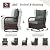 MELLCOM 3 Piece Patio Set, Outdoor Swivel Rocker Patio Chairs with Thick Cushions and Glass Table for Balcony Front Porch Poolside Garden Deck, Grey