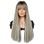 26in Grey Brown with Dark Roots