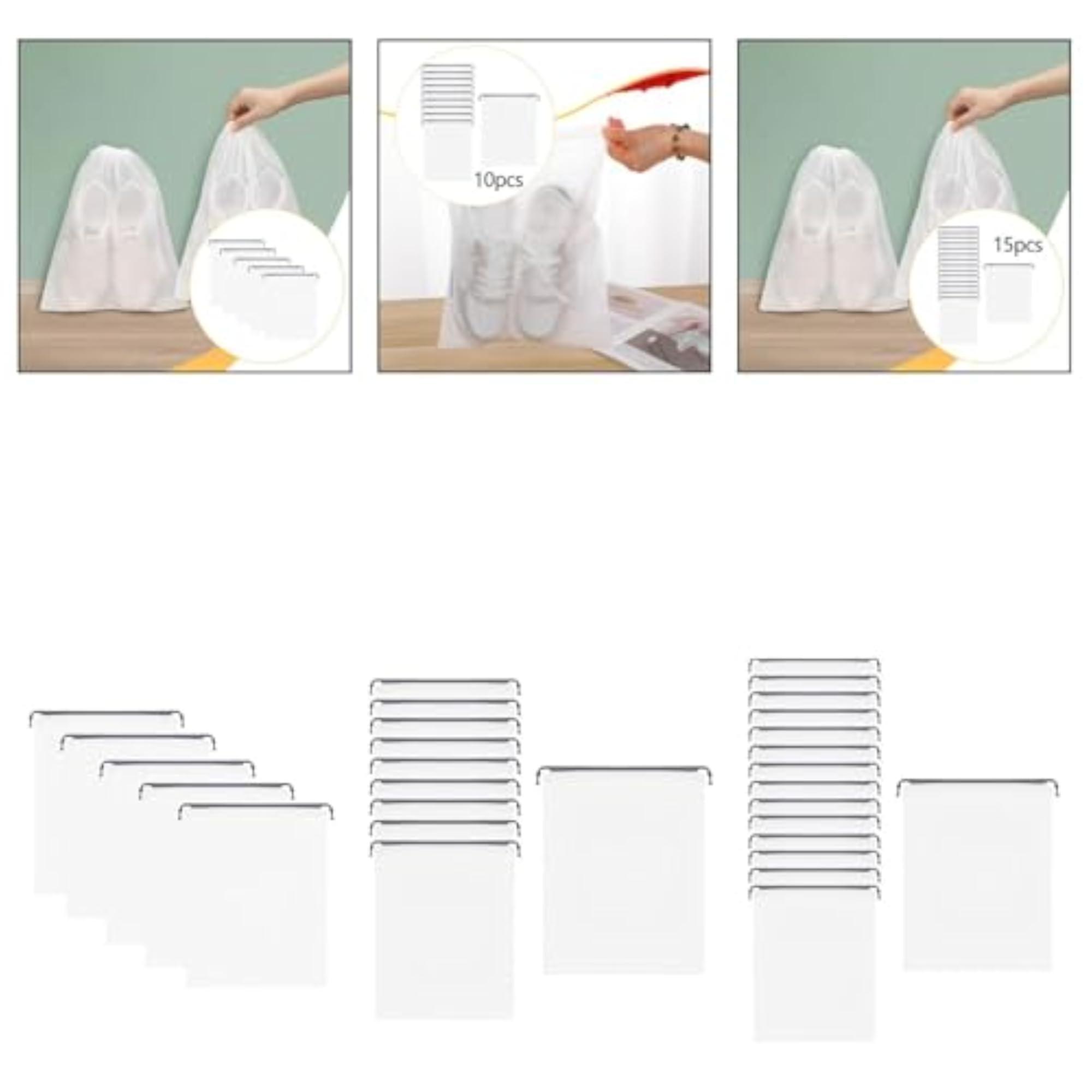 Shoe Bag Empty Reusable Drawstring Packing Bag