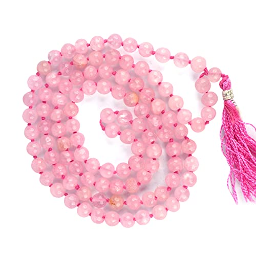 Image of Reiki Crystal Products Natural Reiki Feng-Shui Mala Necklace 6 mm Crystal Stone 108 Bead Jaap Mala for Men and Women