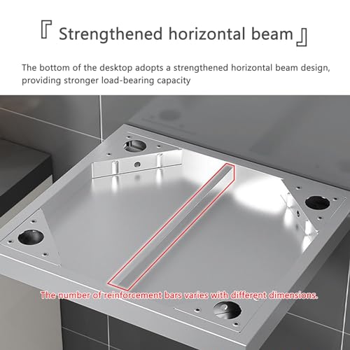 Mesa de preparación de acero inoxidable para cocina comercial y uso al aire libre, estación de trabajo utilitaria con patas ajustables para cocinar y lavar