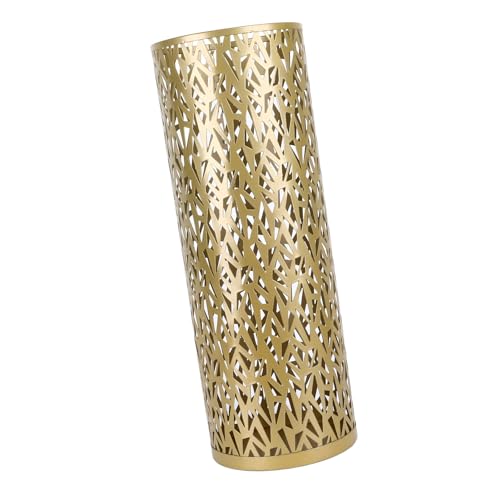 Jectse Umbrella Stand, Freestanding Round Metal Umbrella Holder Bin Hollowed Rain Collection Umbrella Organizer Bin for Home Office Entryway (Gold), Jectse021nsfg9dv-13 by Jectse - Used condition - Image 8