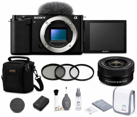 Sony ZV-E10 APS-C Mirrorless Vlogging Camera with 16-50mm II Powe...