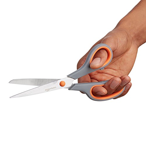 Schere Amazon Basics Multipurpose mit Comfort Grip und PVD-Beschichtung