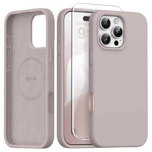 Éviter les rayures sur iPhone 16 Pro Max avec la coque silicone MagSafe et protection GONEZ taro