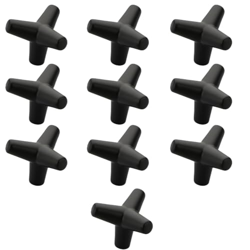 Image of Y Shape Knob for Drawer /Decorative Knobs and Pulls /Drawer Knob /Door Knobs for Drawers (Zinc /Black Finish) Pack of 10-| 3 Years Warranty |