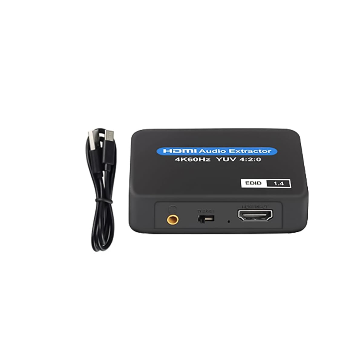 Ohfruit Estrattore Audio HDMI 4K a Ottico Stereo 3,5 mm - Convertitore Con Cavo Toslink SPDIF AUX - Supporto Uscita HDCP1.4 Nero