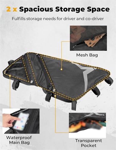 Sacs rangement toit transparents UTV pour ZForce 1000 anti-encombrement cabine - 3
