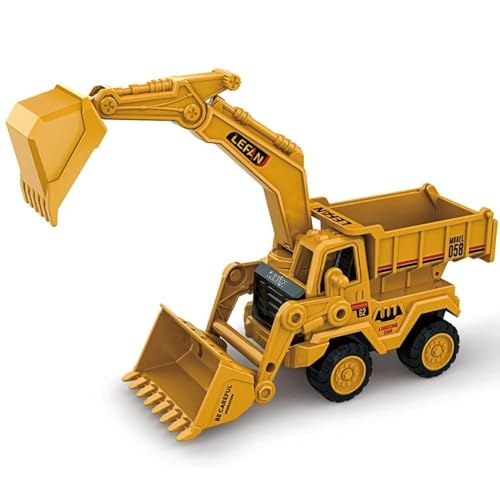 Image of Unbreakable Construction Vehicles for Kids Pretend Play Toy Trucks Bulldozer Play Set Building Vehicles Set for Kids 3-14 Years Excavator (168-62B) - Multicolor