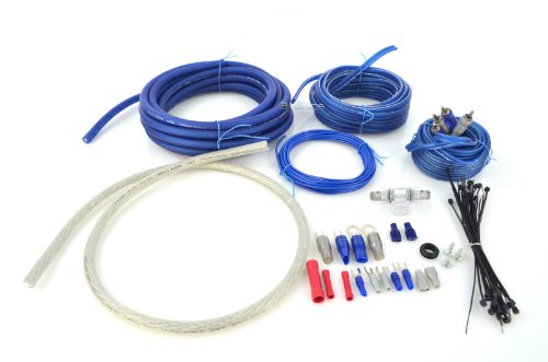 BULLZ AUDIO 4 Gauge Car Amplifier Amp Installation Power Wiring Kit | EPAK4BL