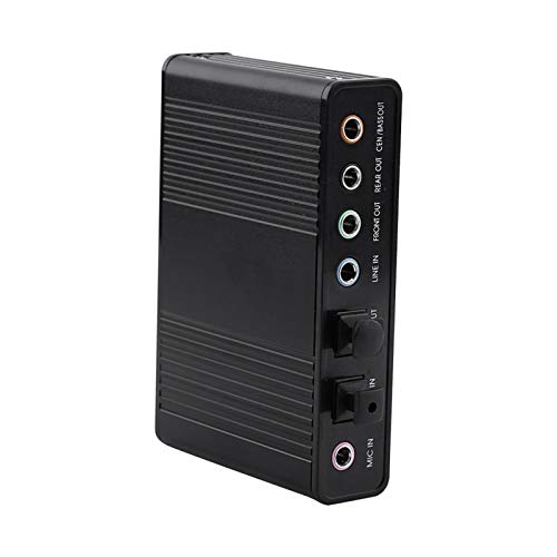 Tarjeta de Sonido de 6 Canales USB Externa Digital Óptica Spdif o Adaptador de Salida para PC Tarjetas de Sonido Externas y Vídeo y Periféricos TV, Vídeo y Hogar o